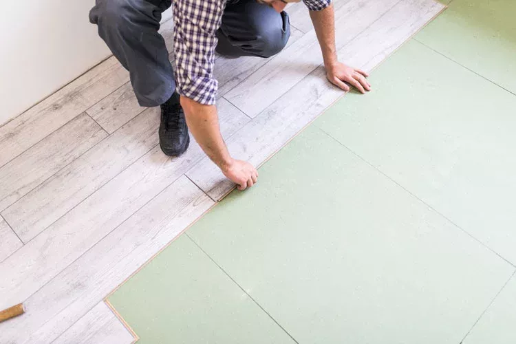 vinyl flooring installed