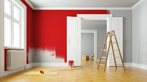 Apartment Painting-Painting Wall Red