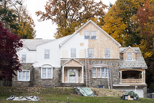 White Exterior Paint on Home